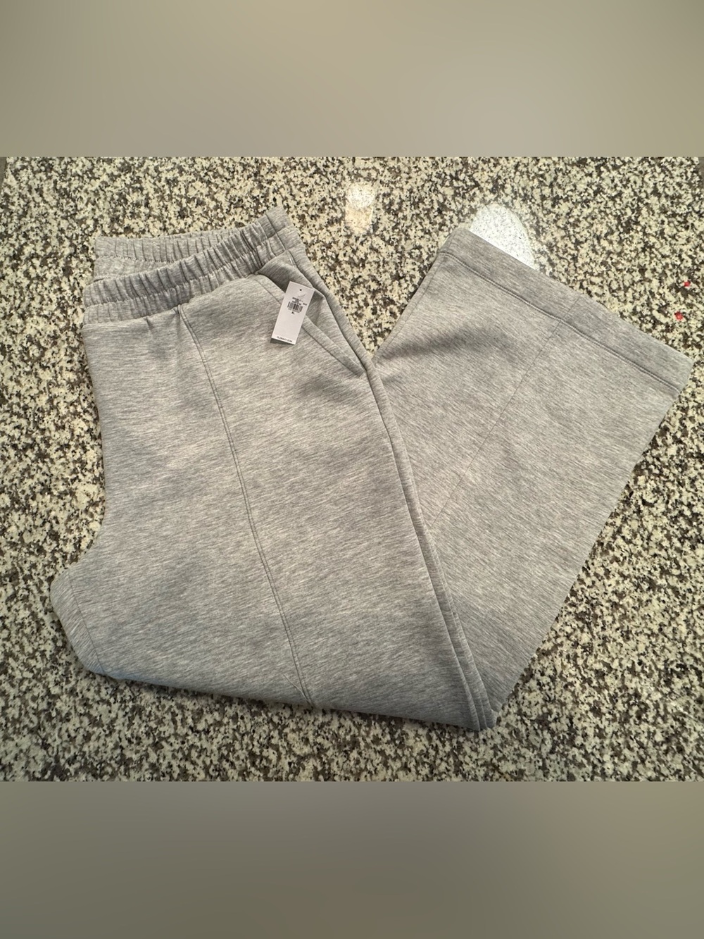 Old Navy Light Gray Women's Track Joggers - Elastic Waist